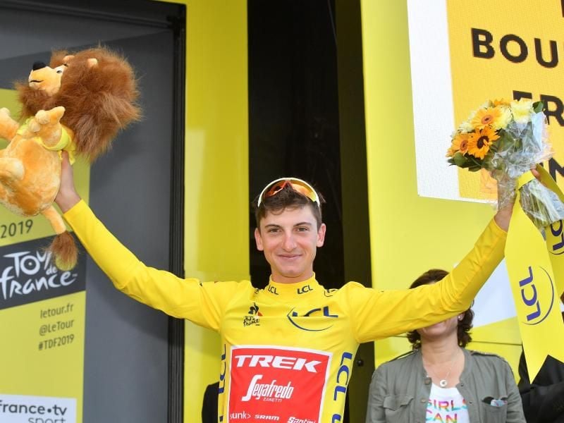 Der Italiener Giulio Ciccone konnte bei der 6. Etappe das Gelbe Trikot des Gesamtführenden erobern. Foto: David Stockman/BELGA
