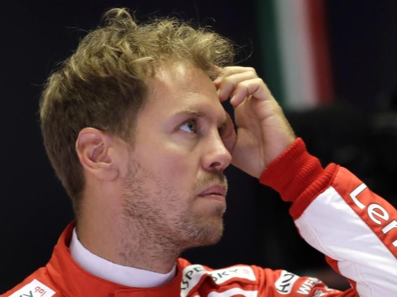 Sebastian Vettel hadert mit der fehlenden Stallregie bei Ferrari. Foto: Luca Bruno/AP