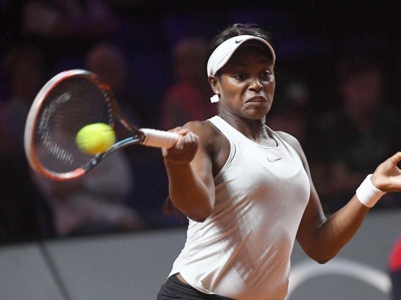 Die amerikanische Tennisspielerin Sloane Stephens scheitert beim Turnier in Nürnberg. Foto: Marijan Murat