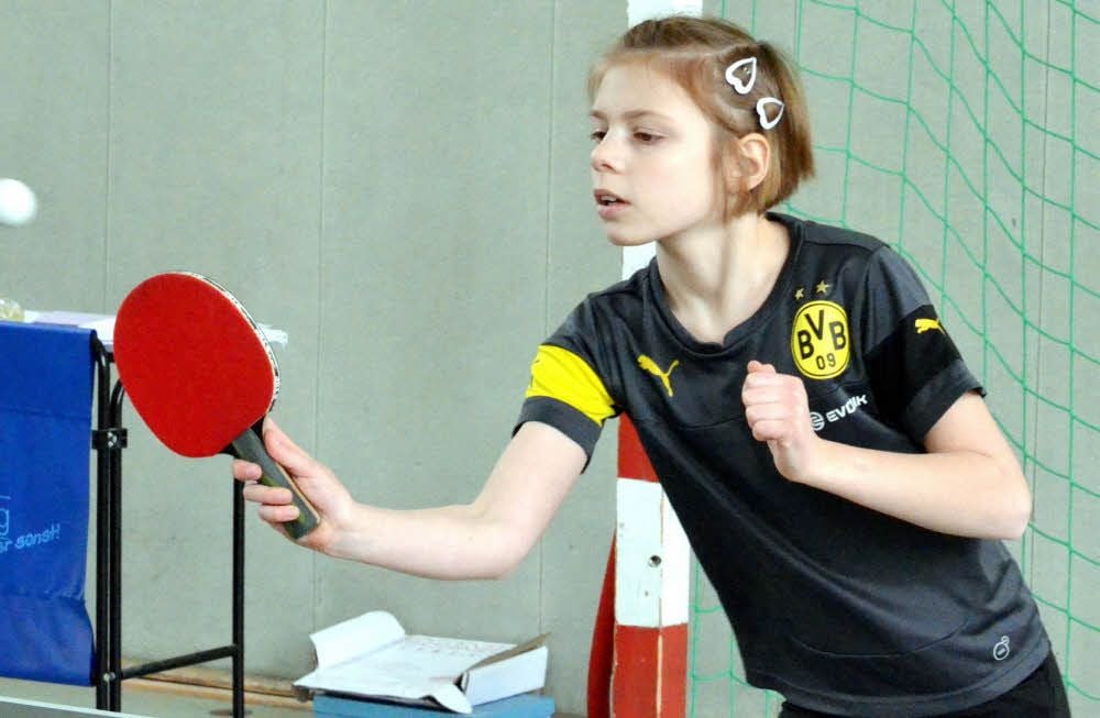 Maja Liebmann aus der 4b der Max-Lingner-Grundschule Jessen ist die beste Tischtennisspielerin ihrer Klassenstufe.