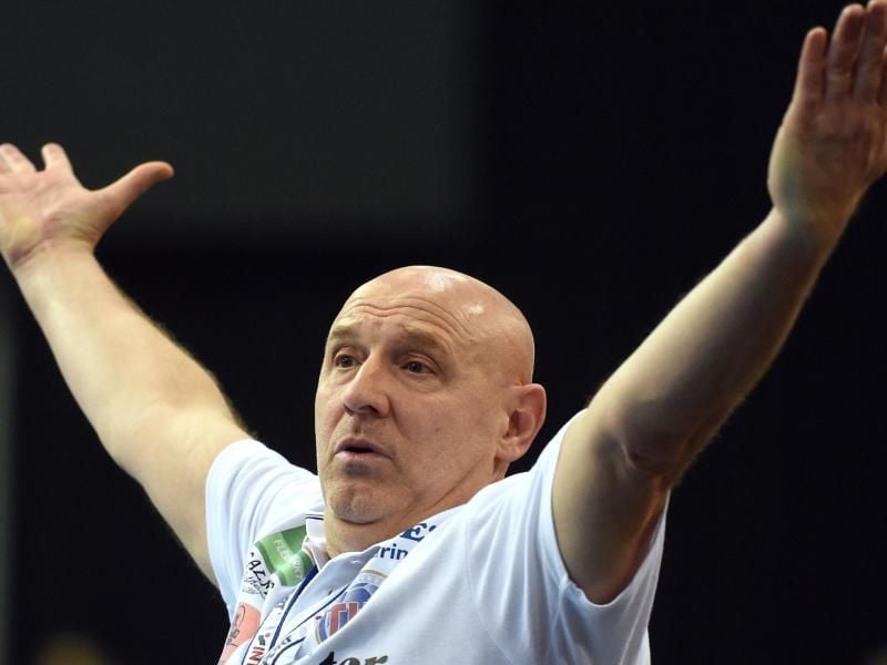 THC-Trainer Herbert Müller sah eine 18:25-Niederlage seines Teams. Foto: Hendrik Schmidt