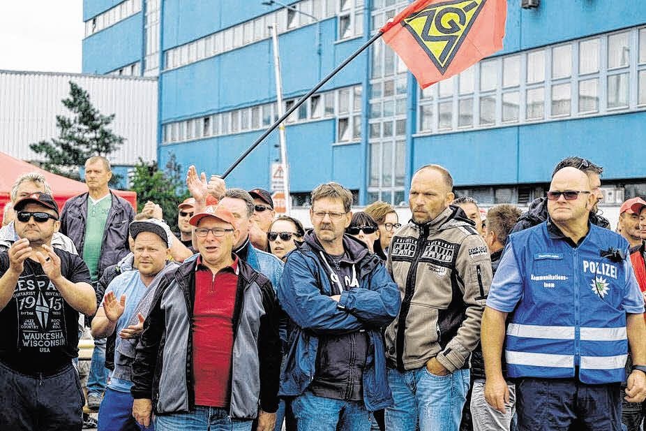 Halberg-Streik in Leipzig-Rückmarsdorf im Juni 2018