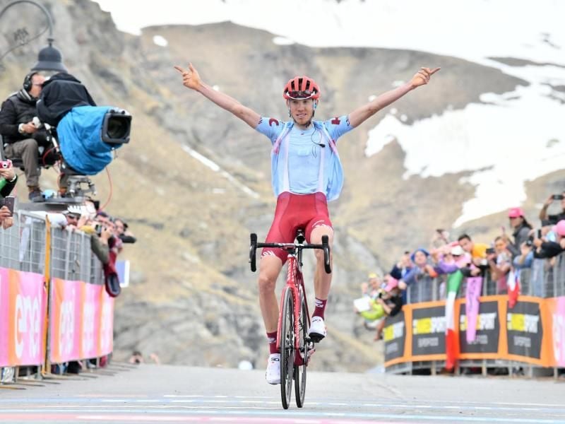 Ilnur Sakarin hat die 13. Etappe des Giro d'Italia gewonnen. Foto: Massimo Paolone/Lapresse via ZUMA Press