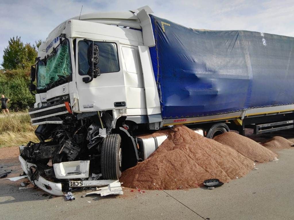 Der Fahrer des Lkw erlitt einen Schock und wurde in ein Krankenhaus gebracht.