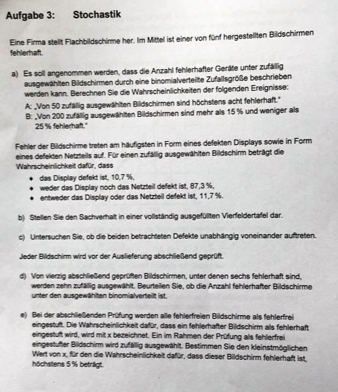 Im Bereich der Stochastik (Wahrscheinlichkeitsrechnung) beurteilten selbst Mathelehrer die Aufgaben als extrem fordernd.