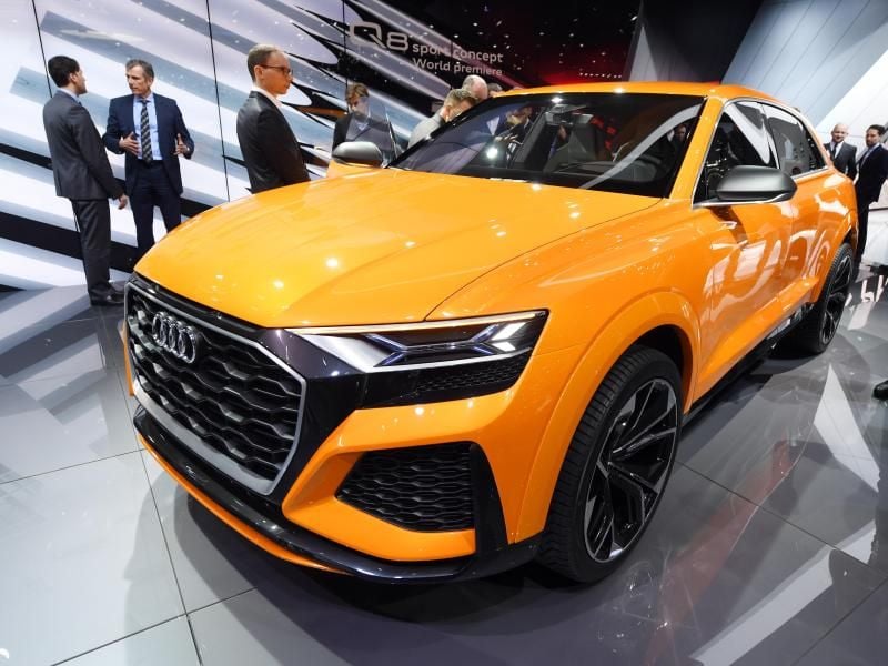 Ein Audi Q8 sport concept auf dem Genfer Autosalon. Foto: picture alliance / Uli Deck/dpa