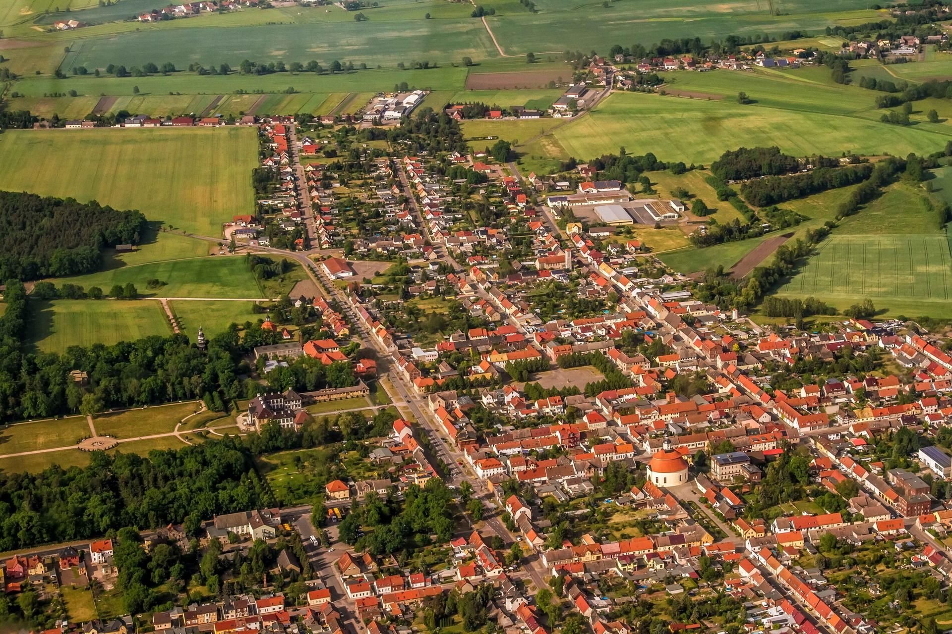 Luftbild von Oranienbaum