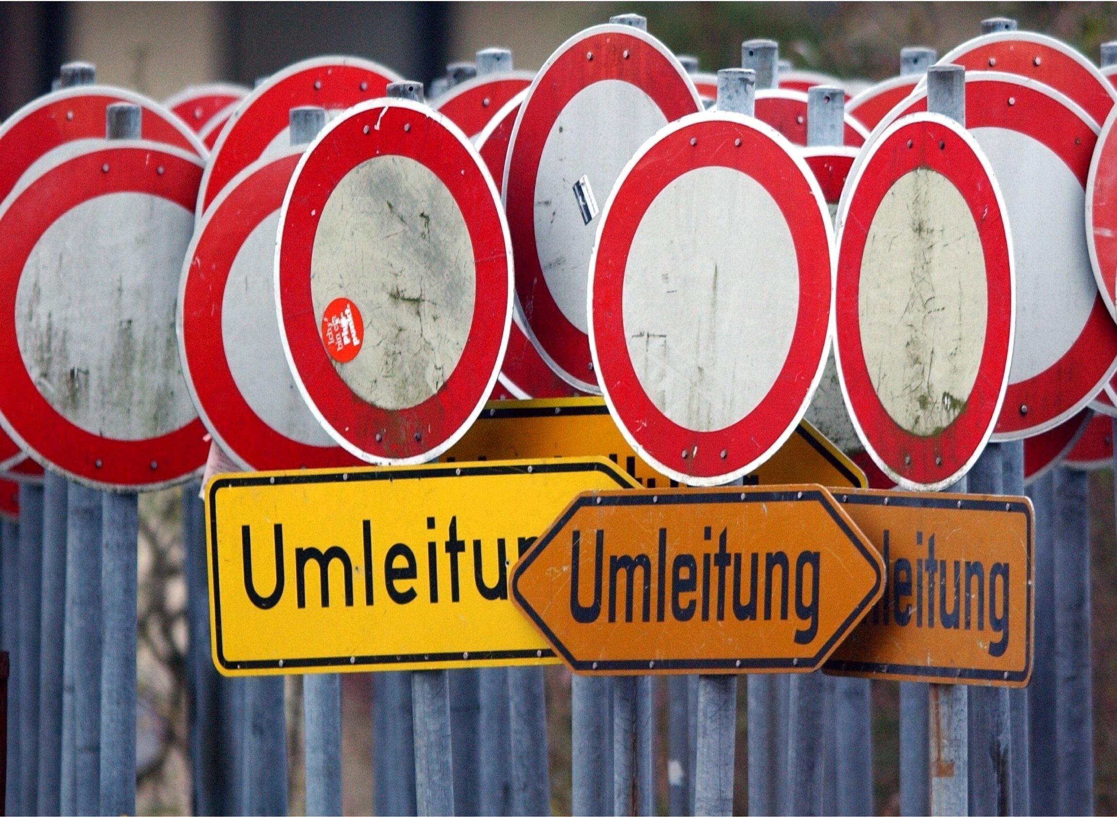 Umleitungsschilder