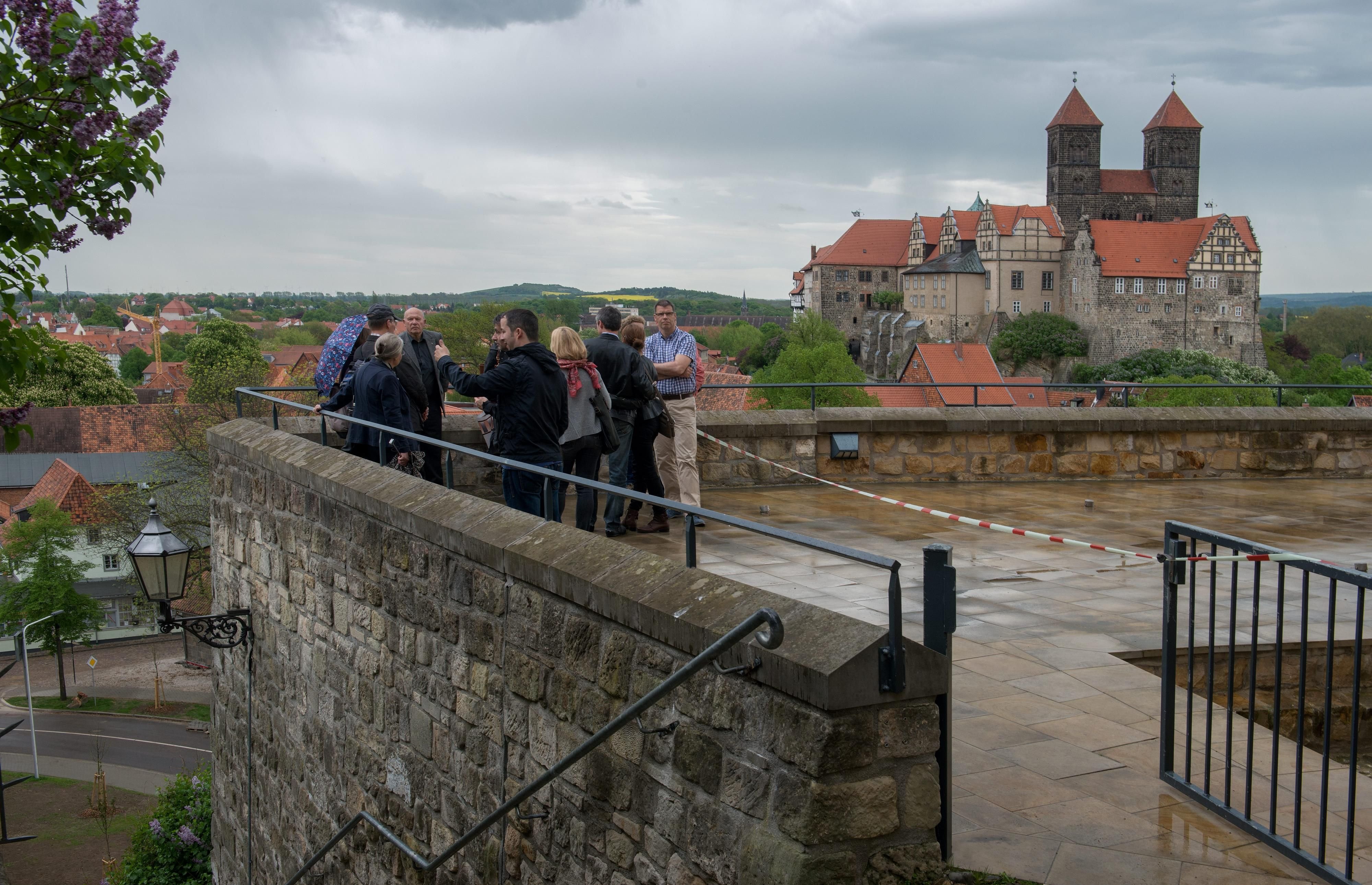 Blick auf das Schloss von Quedlinburg.
