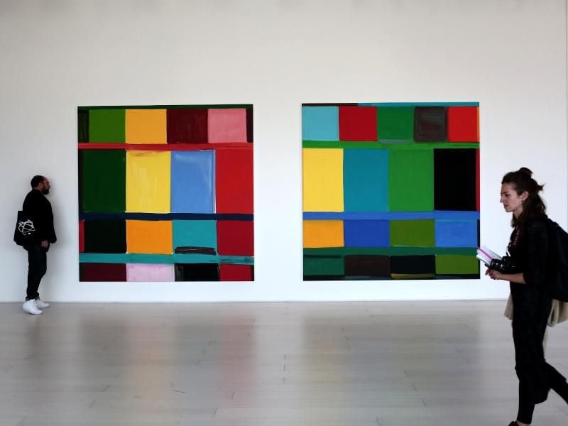 Arbeit mit Farbblöcken: Stanley Whitney, Gift to Athena, 2016. Foto: Angelos Tzortzinis