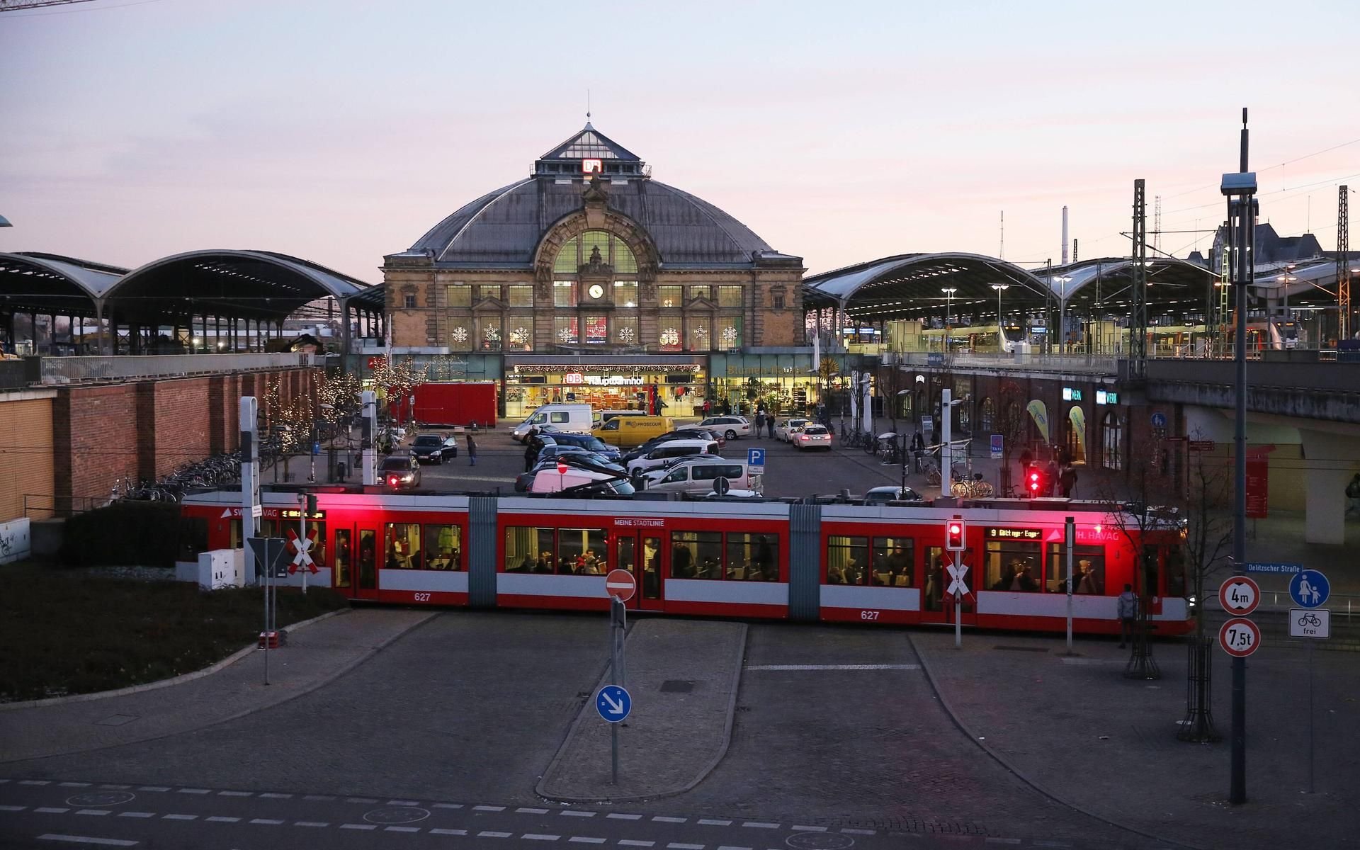 Der Hauptbahnhof in Halle