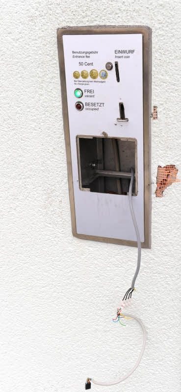Der zerstörte Münzautomat