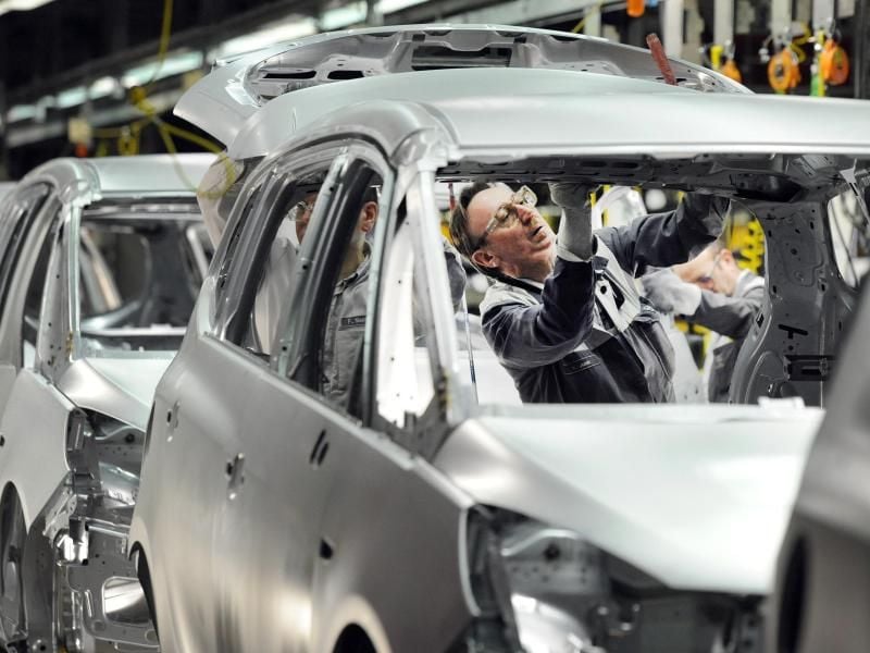 Produktion des Opel Zafira im mittlerweile geschlossenen Bochumer Opel-Werk. Foto: Caroline Seidel/Archiv/dpa
