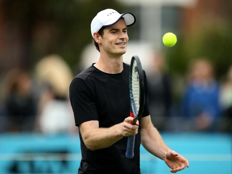 Andy Murray hat beim Doppel in Queens sein Comeback nach der Hüft-OP gefeiert. Foto: Steven Paston/PA Wire