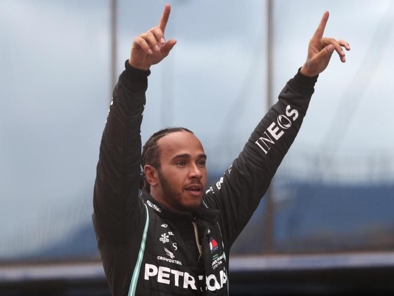Perfekt: Lewis Hamilton feiert in Istanbul seinen siebten WM-Titel.