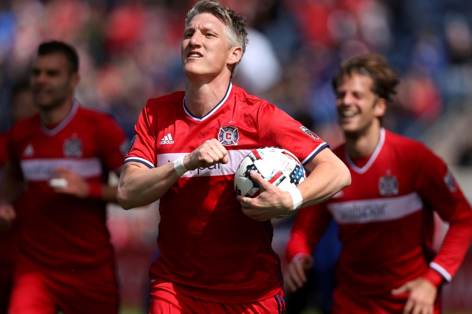 Bastian Schweinsteiger jubelt nach seinem Tor zum Einstand bei Chicago Fire.