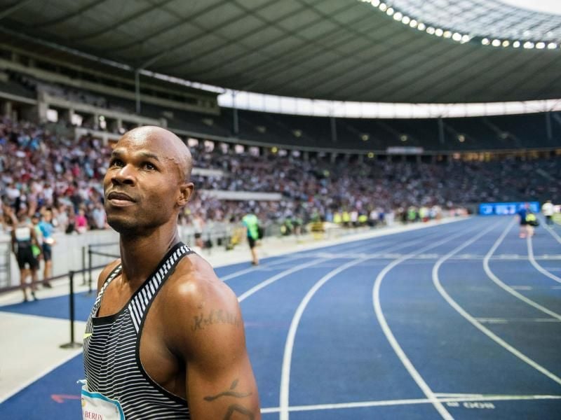 Kim Collins wurde von den Berliner Leichtathletik-Fans gefeiert. Foto: Gregor Fischer