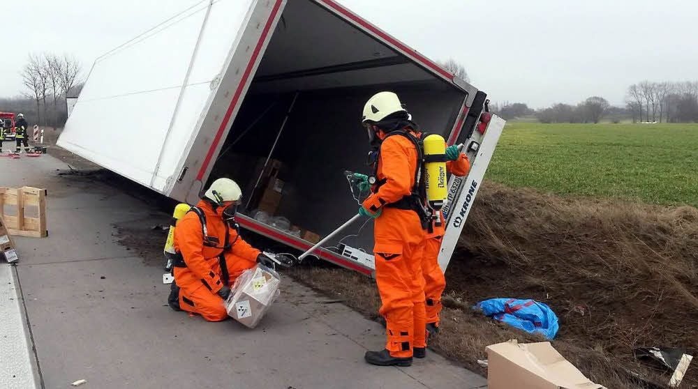 Im vergangenen Jahr waren Zeitzer ABC-Fachleute zweimal an der Autobahn im Einsatz.