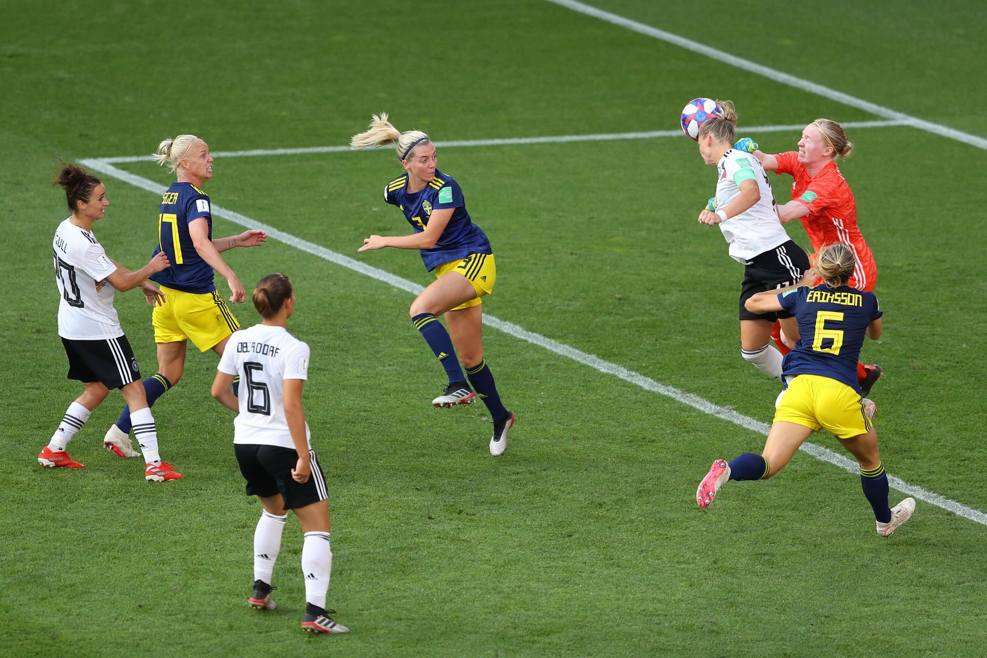 Szene aus dem Spiel Deutschland gegen Schweden