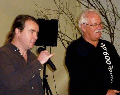 Gilbert „Gilli“ Rödiger von Elsterglanz (l.) und Ralf-Dieter Matuschek vom Kinoverein