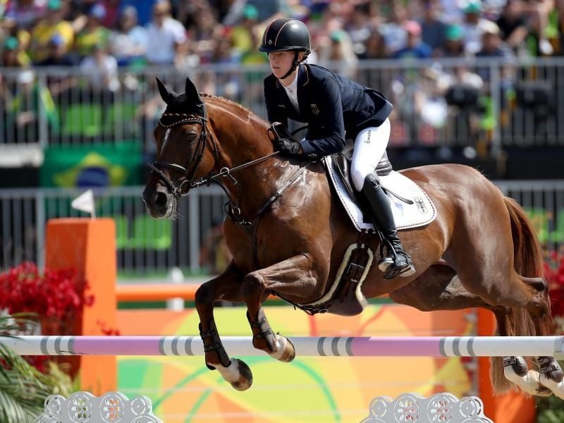 Sandra Auffarth gewann bei den Olympischen Spielen in Rio auf Opgun Louvo die Silbermedaille mit der Mannschaft. Foto: Friso Gentsch