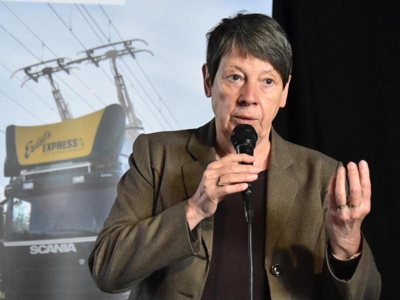 Bundesumweltministerin Barbara Hendricks stellt die Untersuchung vor: Foto: Bernd Settnik/Archiv