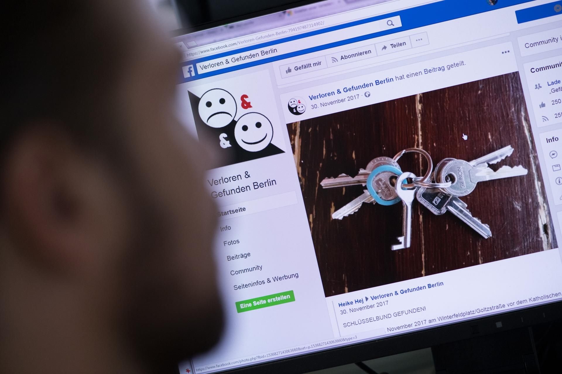 Soziale Netzwerke wie Facebook haben eine große Reichweite. Bei der Suche nach verlorenen Gegenständen kann das enorm hilfreich sein.