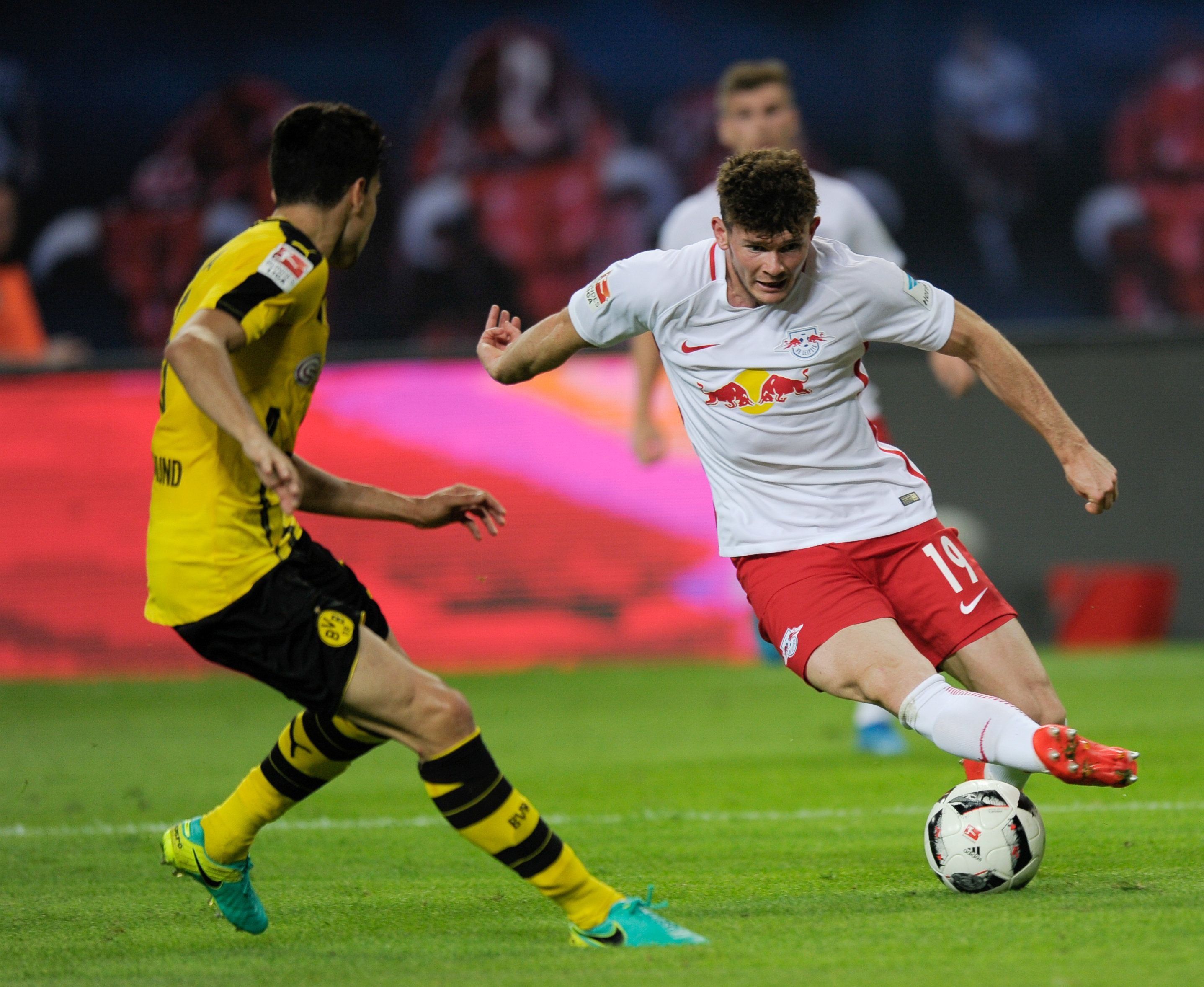 Oliver Burke in seinem ersten Spiel für RB Leipzig