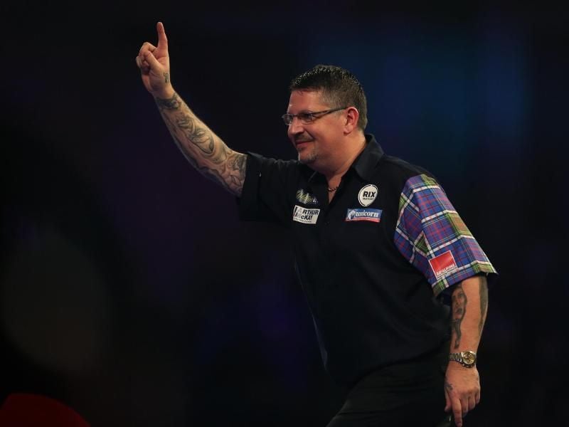 Gary Anderson steht im WM-Halbfinale. Foto: Steven Paston