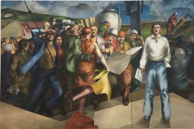 Arno Rink: „Die führende Rolle der Arbeiterklasse“, 1973/74, Stadtgeschichtliches Museum Leipzig