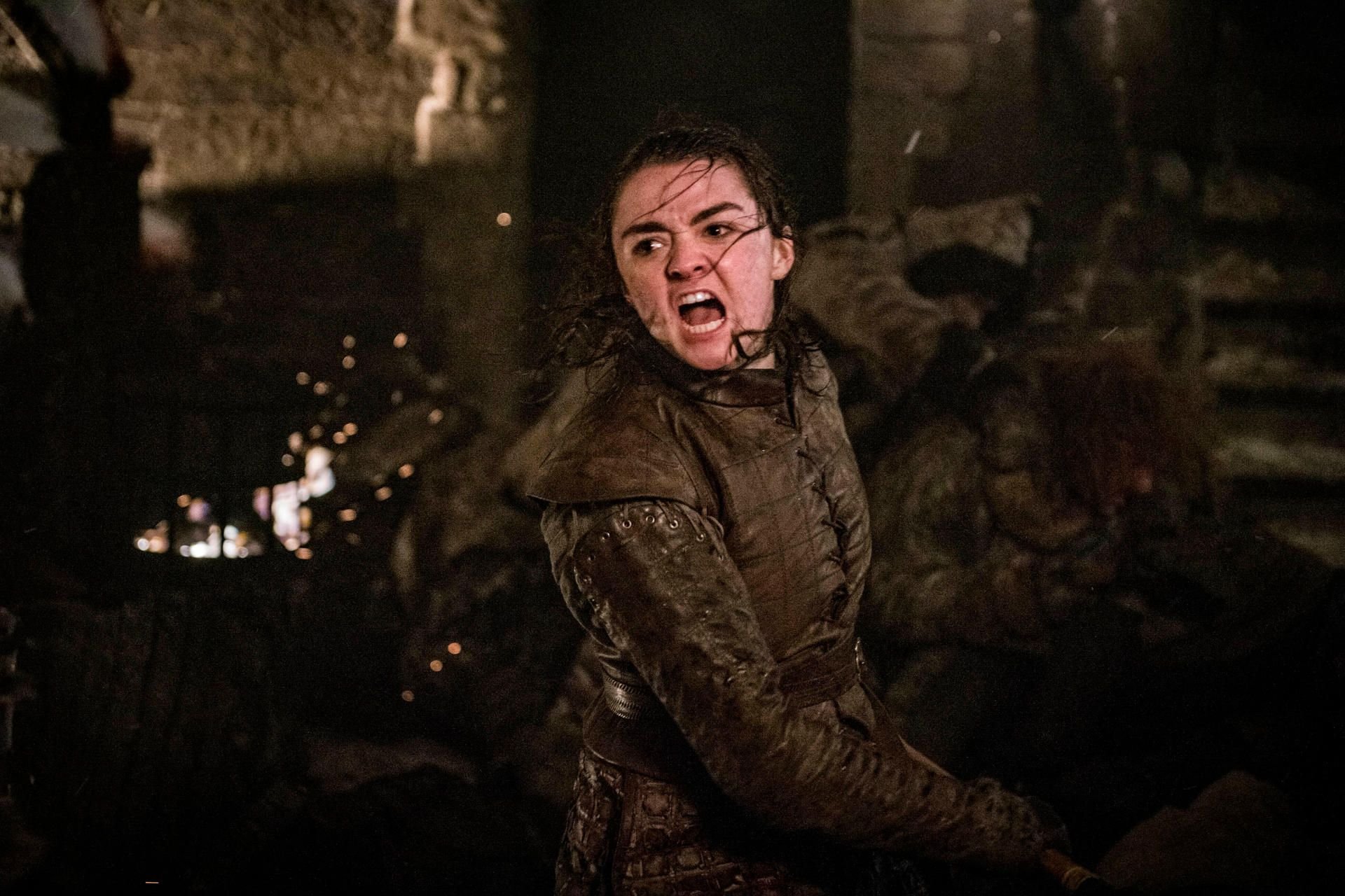 Arya Stark (Maisie Williams) in der Schlacht um Winterfell