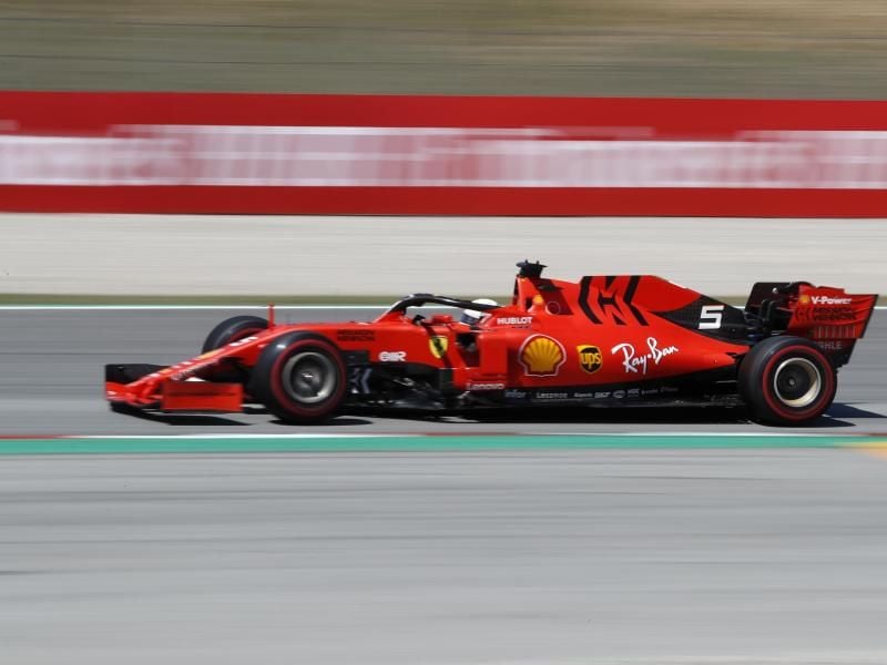 Sebastian Vettel wurde beim Großen Preis von Spanien nur Vierter. Foto: Joan Monfort/AP