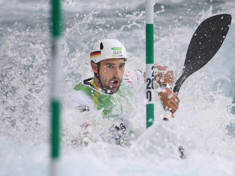 Holt Gold bei der Kanuslalom-WM in Rio: Hannes Aigner. Foto: Friso Gentsch