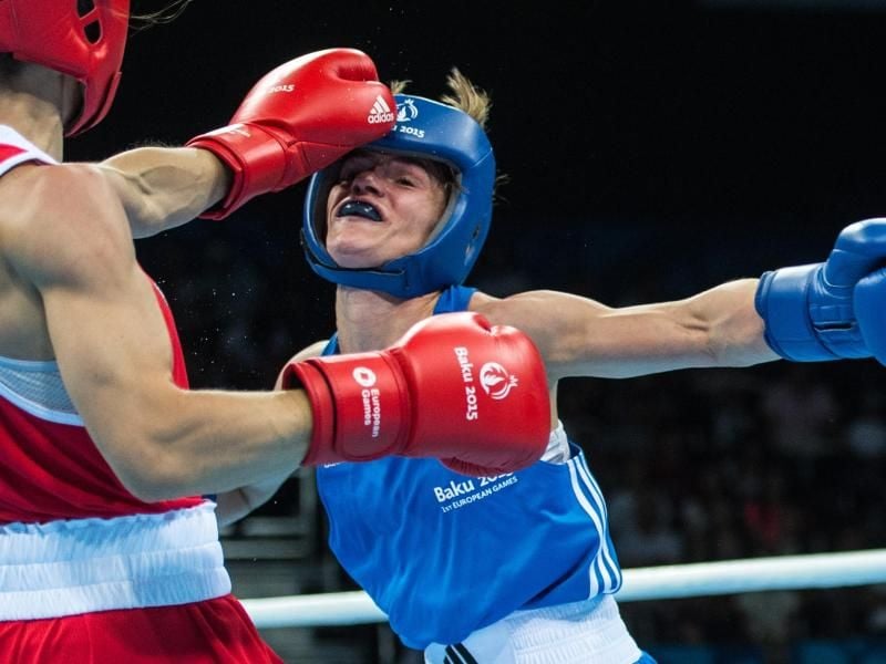 Azize Nimani ist eine von fünf Boxern und Boxerin, die ihren deutschen Meistertitel verteidigen konnten. Foto: Bernd Thissen