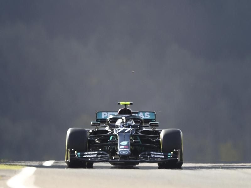 Der Finne Valtteri Bottas vom Team Mercedes hat sich auf dem Nürburgring die Pole-Position gesichert. Foto: Matthias Schrader/AP Pool/dpa