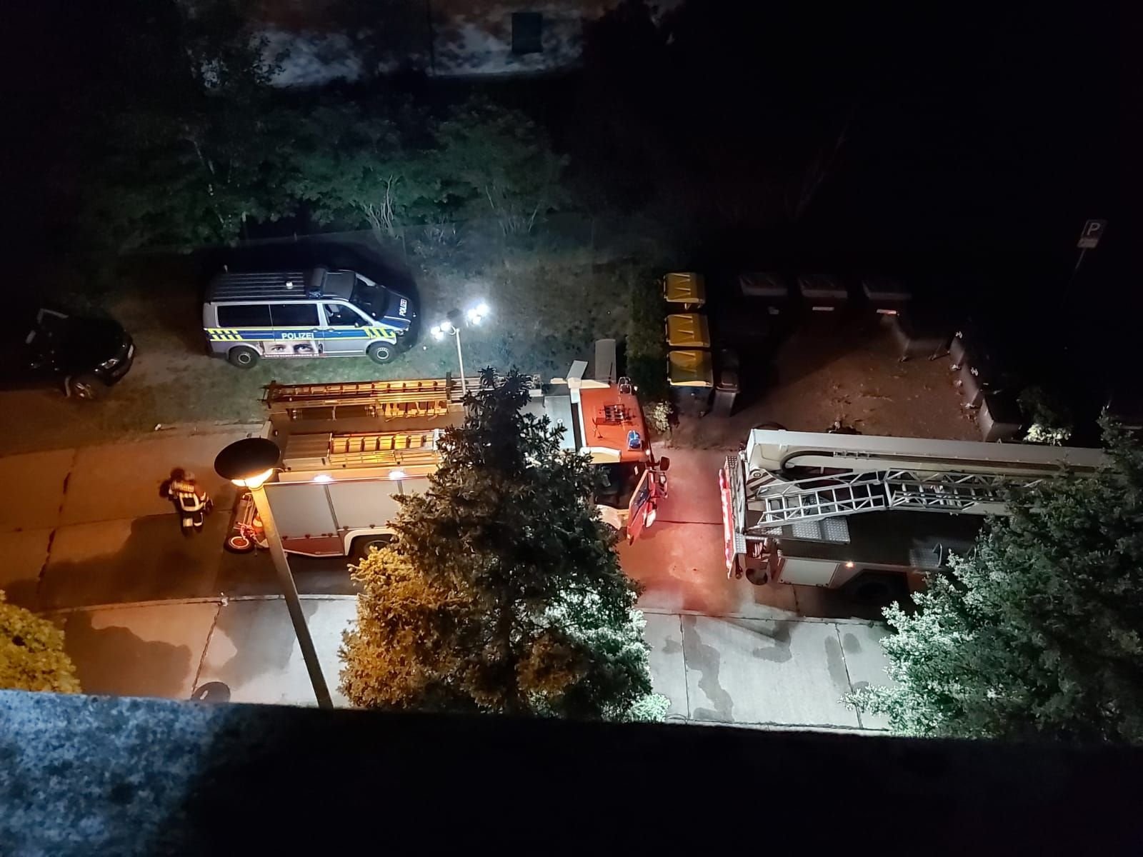 Feuerwehreinsatz am Beethovenring in Coswig