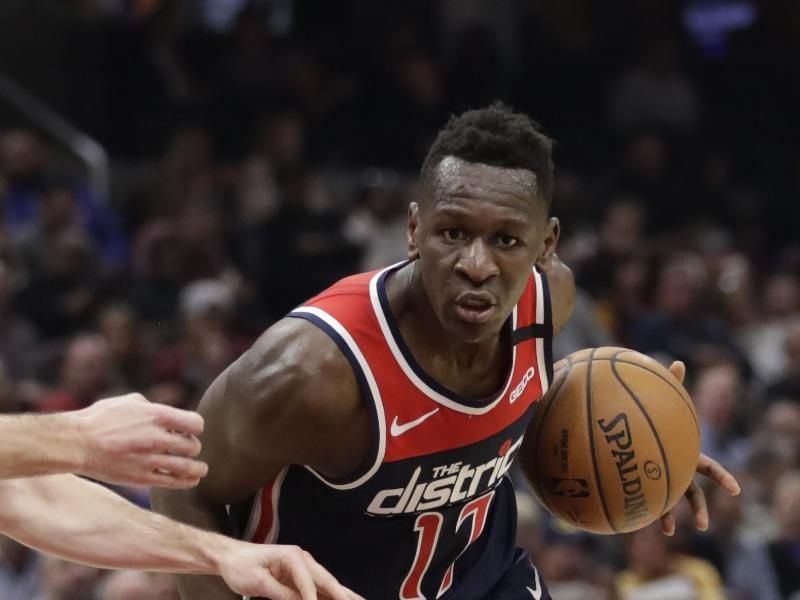 Isaac Bonga von den Washington Wizards schaffte ein Double-Double. Foto: Tony Dejak/AP/dpa