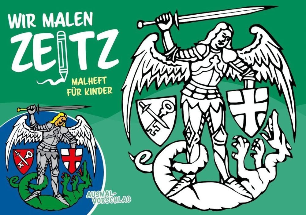 Kreative Idee: Das zum 1.050. Stadtgeburtstag entstandene Malheft „Wir malen Zeitz“ kann kostenlos heruntergeladen werden.