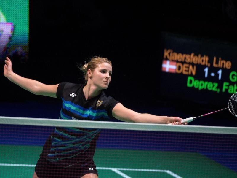 Die Deutsche Fabienne Deprez hat bei den Badminton-Weltmeisterschaften in China die zweite Runde erreicht. Foto: Grzegorz Michalowski/PAP