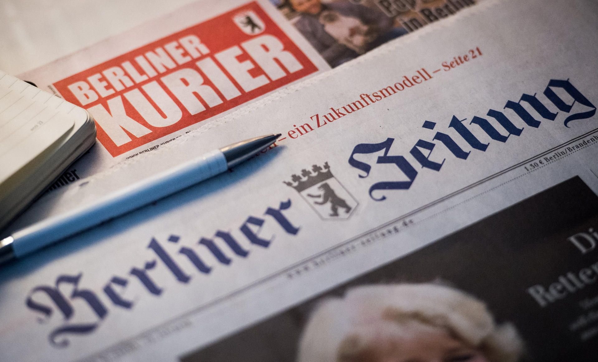 Ausgaben von „Berliner Zeitung“ und „Berliner Kurier“. Die DuMont-Mediengruppe verkauft ihren Berliner Verlag.