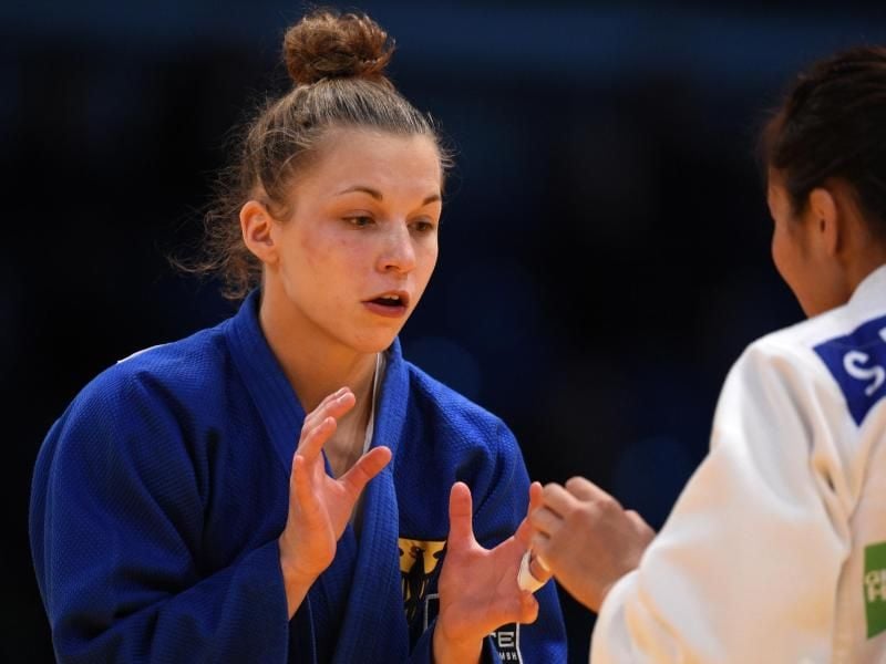 Schied im WM-Achtelfinale aus: Theresa Stoll. Foto: Jonas Güttler