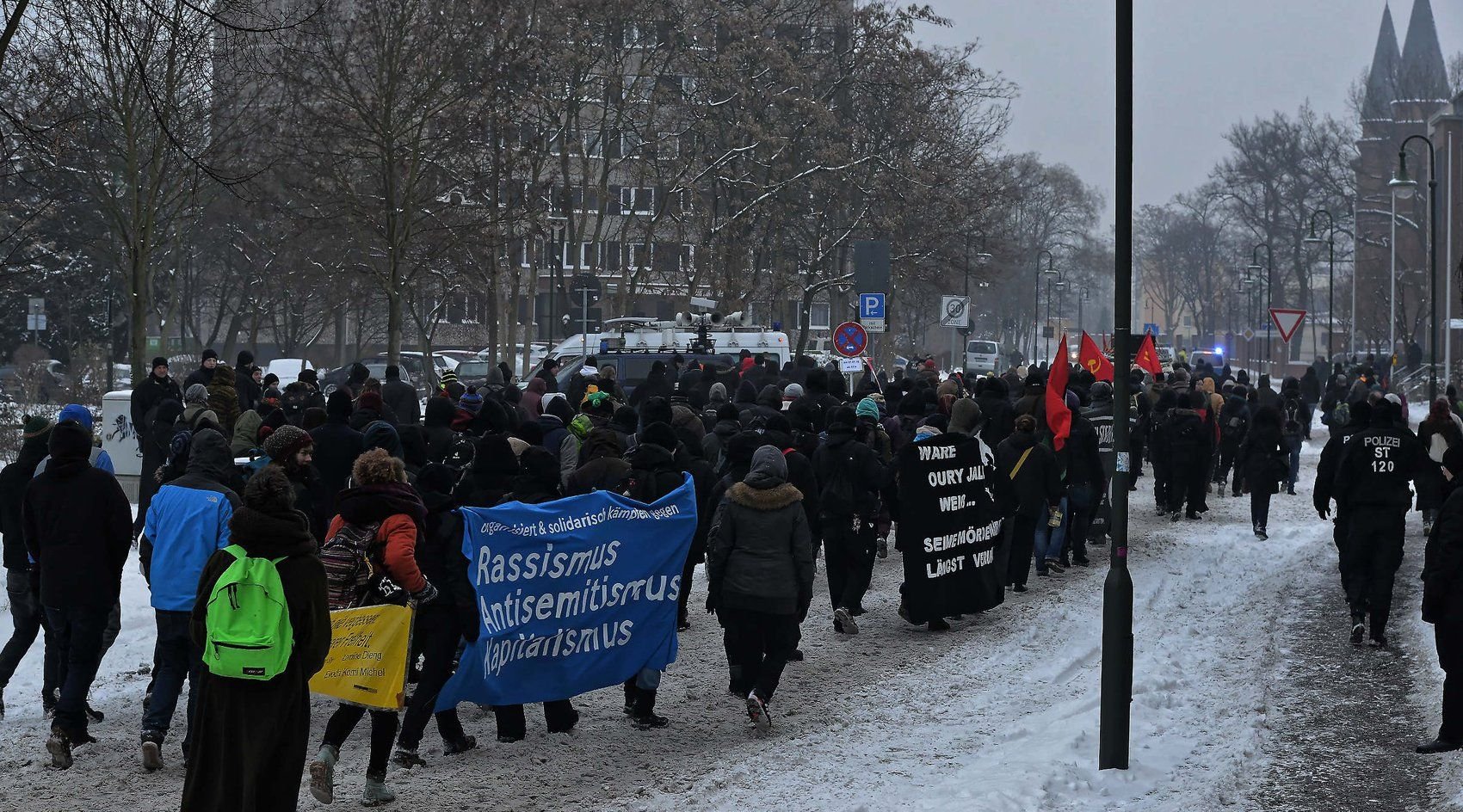 Gedenkdemonstration zum 11. Todestag von Oury Jalloh im Januar 2016.