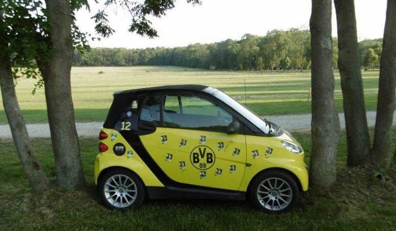 Der eingeparkte Flitzer auf dem Possen.