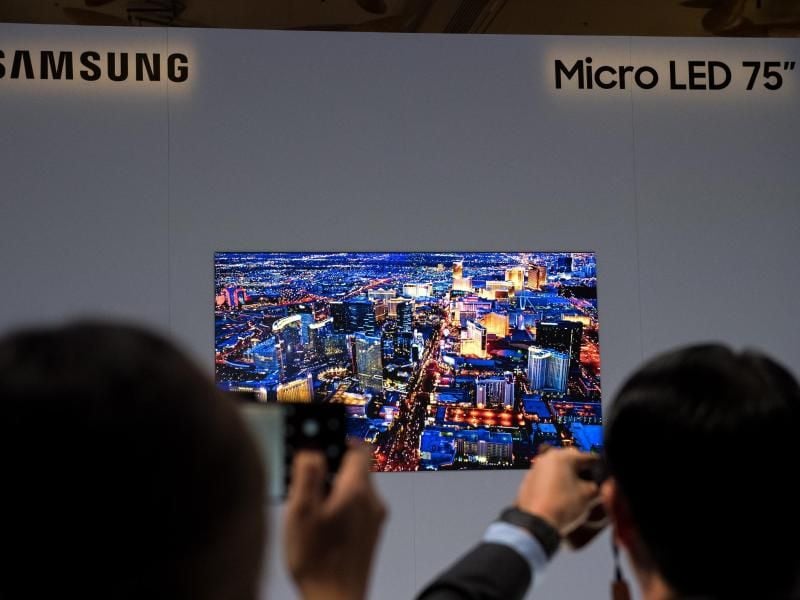 Samsung hat seine Micro-LED-Technik so verkleinert, dass daraus ein 75-Zoll-Smart-TV wurde. Foto: Andrea Warnecke