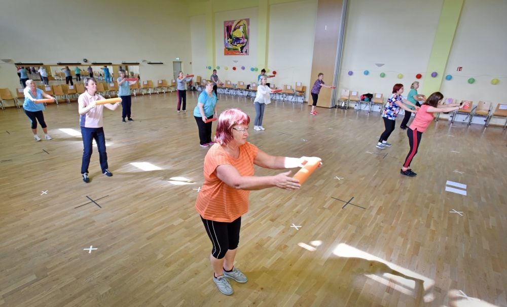 Abstand halten, bleibt oberstes Gebot beim Tanzwerk in Bitterfeld.