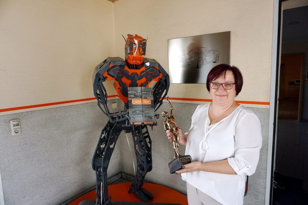 Romy Harnapp gewinnt mit ihrem Unternehmen den „Großen Preis des Mittelstandes“.