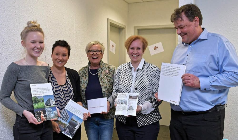 Sophie Noack, Ina Vetter, Angela Luft, Saskia Lange und Guido Fackiner sind das Team der Stadtmarketinggesellschaft. Sie alle freuen sich auf die Arbeit in den eigenen Räumen.