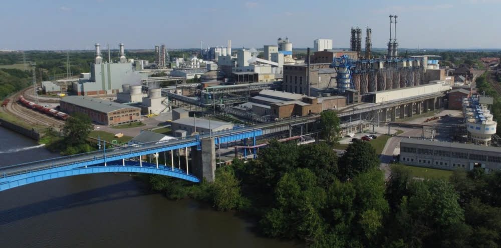 Das Bernburger Solvaywerk aus der Vogelperspektive (Foto oben). Entstanden ist diese Aufnahme im Jahr 2016.