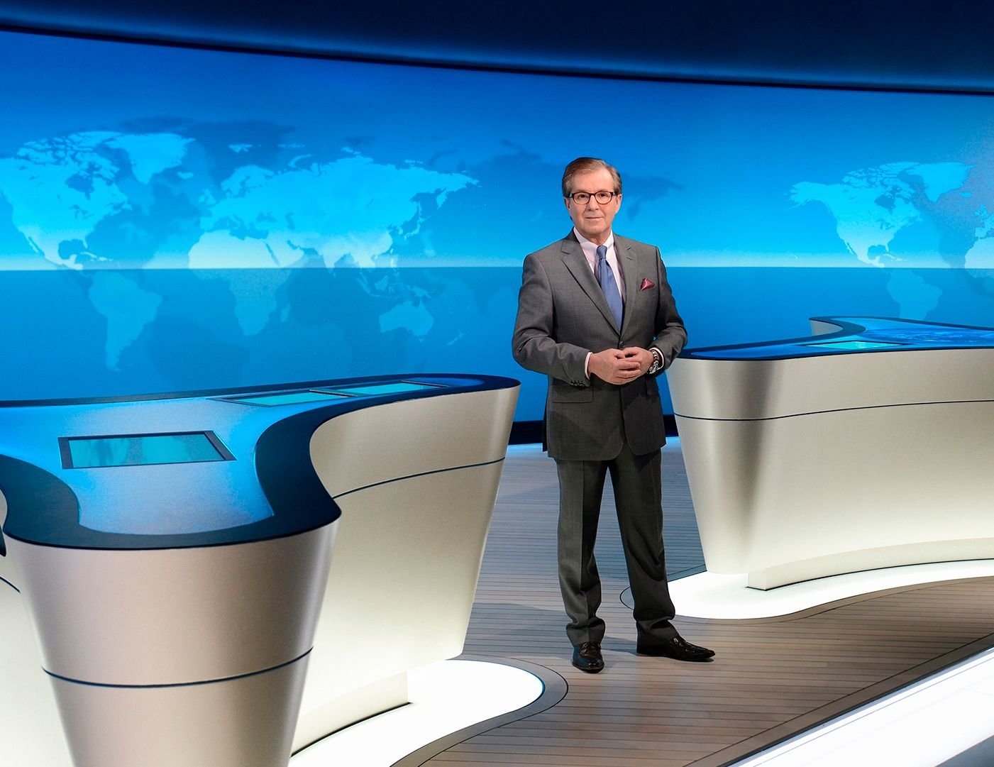 Jan Hofer im Studio der „Tagesschau“