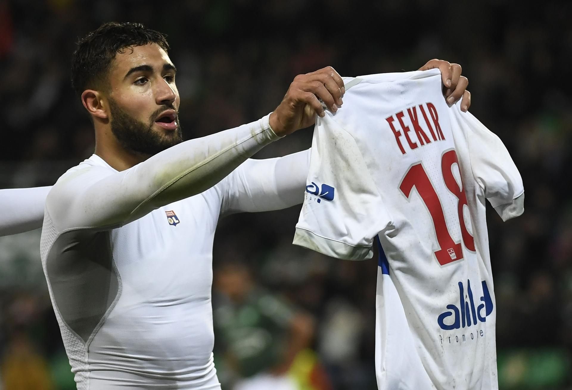 Nabil Fekir sorgte mit einem Messi-Jubel für einen Spielunterbrechung.
